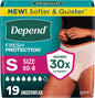 Depend Fresh Protection Adult Diapers, Incontinence Underwear for Women, Disposable, Maximum, XXL, Blush, 44 Count (2 Packs of 22), Packaging May Vary