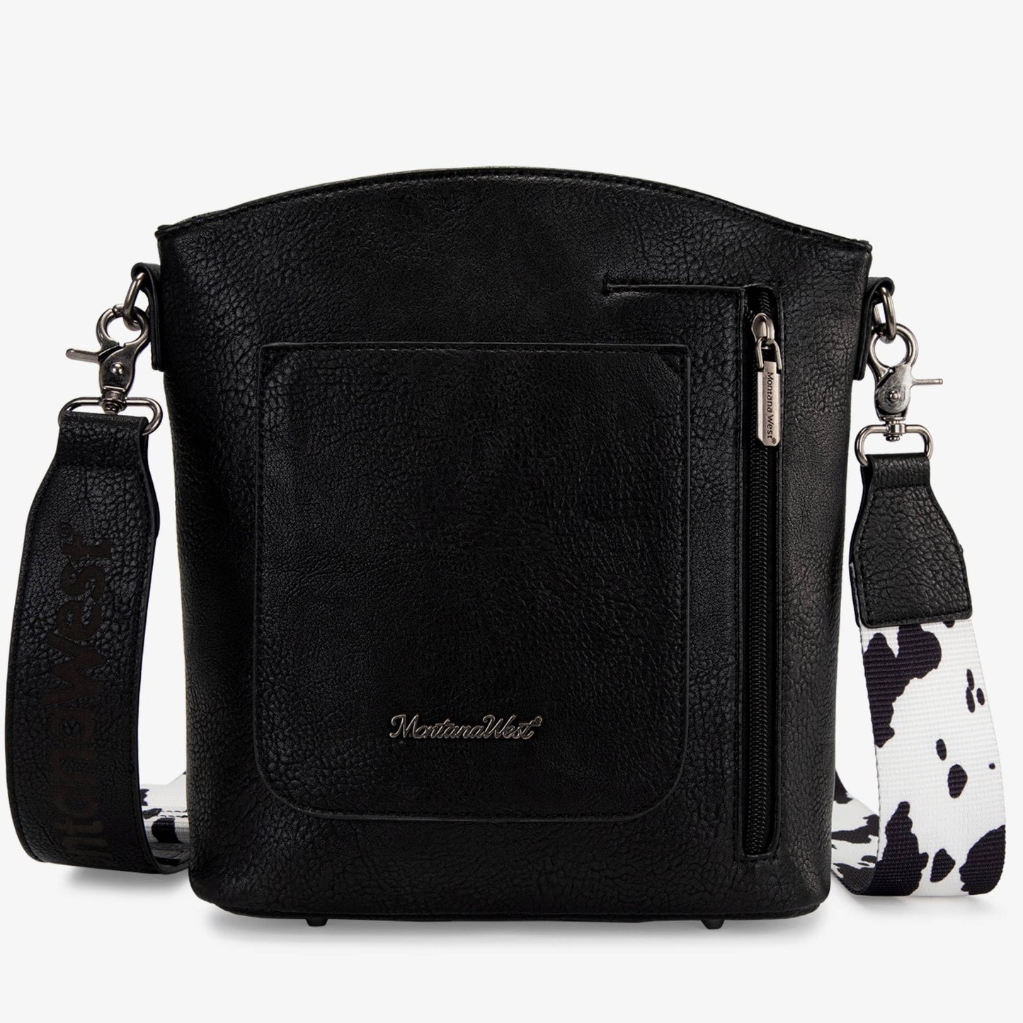Montana West Multi Zip Pocket Crossbody Bag With Guitar Strap