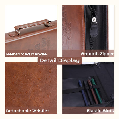 XKDOUS 20 Pcs Bible Case Set with Tabs, Pens, Study Supplies Carrier Holder Portable Men's Bible Bag Church Book Leather Cover Father Day Christian Gift for Dad, Mom, Men, Women