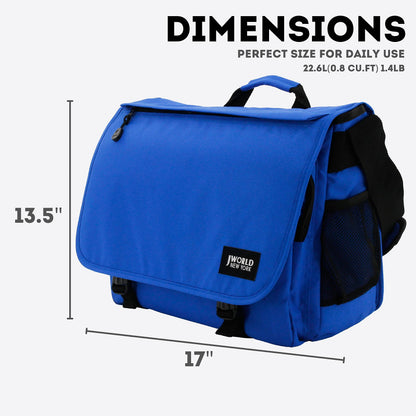 J World New York Thomas Laptop Messenger Bag for Women & Men. Kids Computer Bookbag