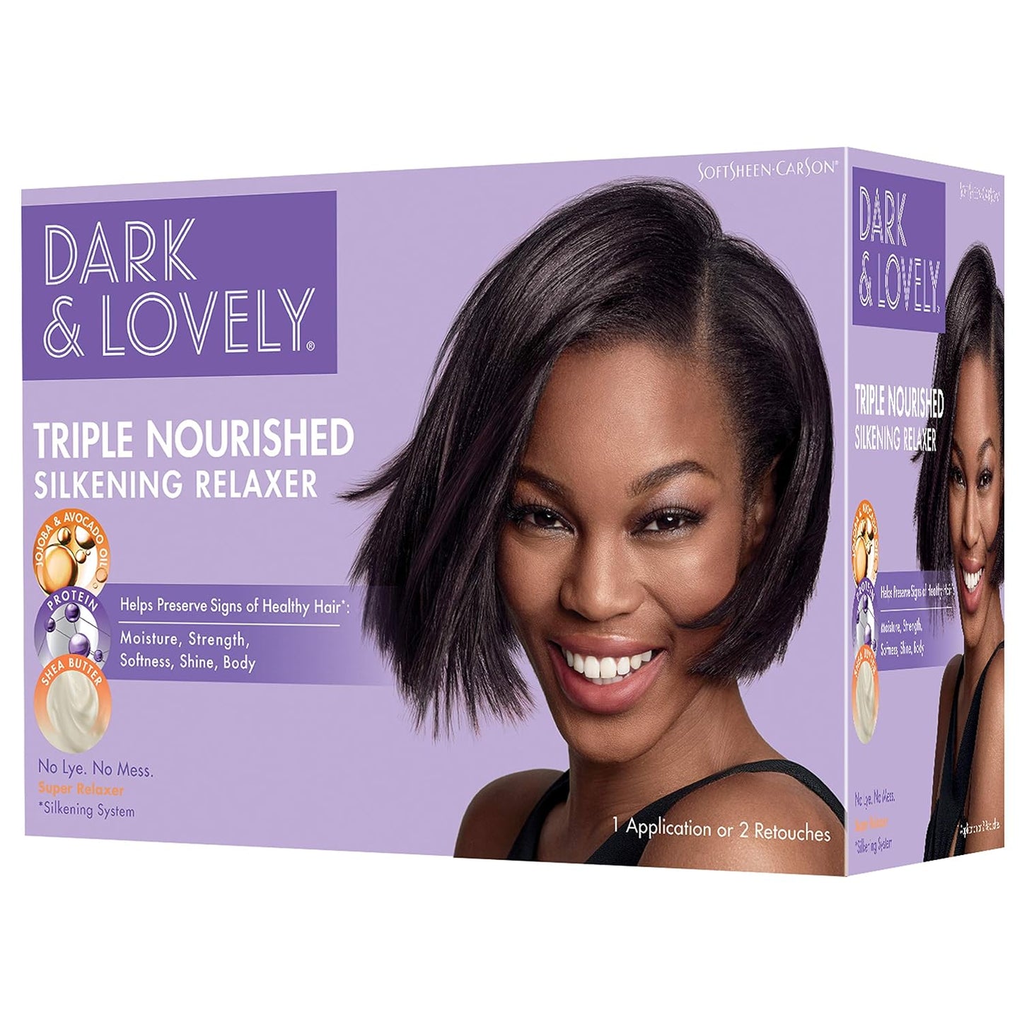 SoftSheen-Carson Dark and Lovely Triple Nourished Silkening Relaxer No-Lye Regular Strength with Shea Butter, Jojoba and Avocado Oils, Regular