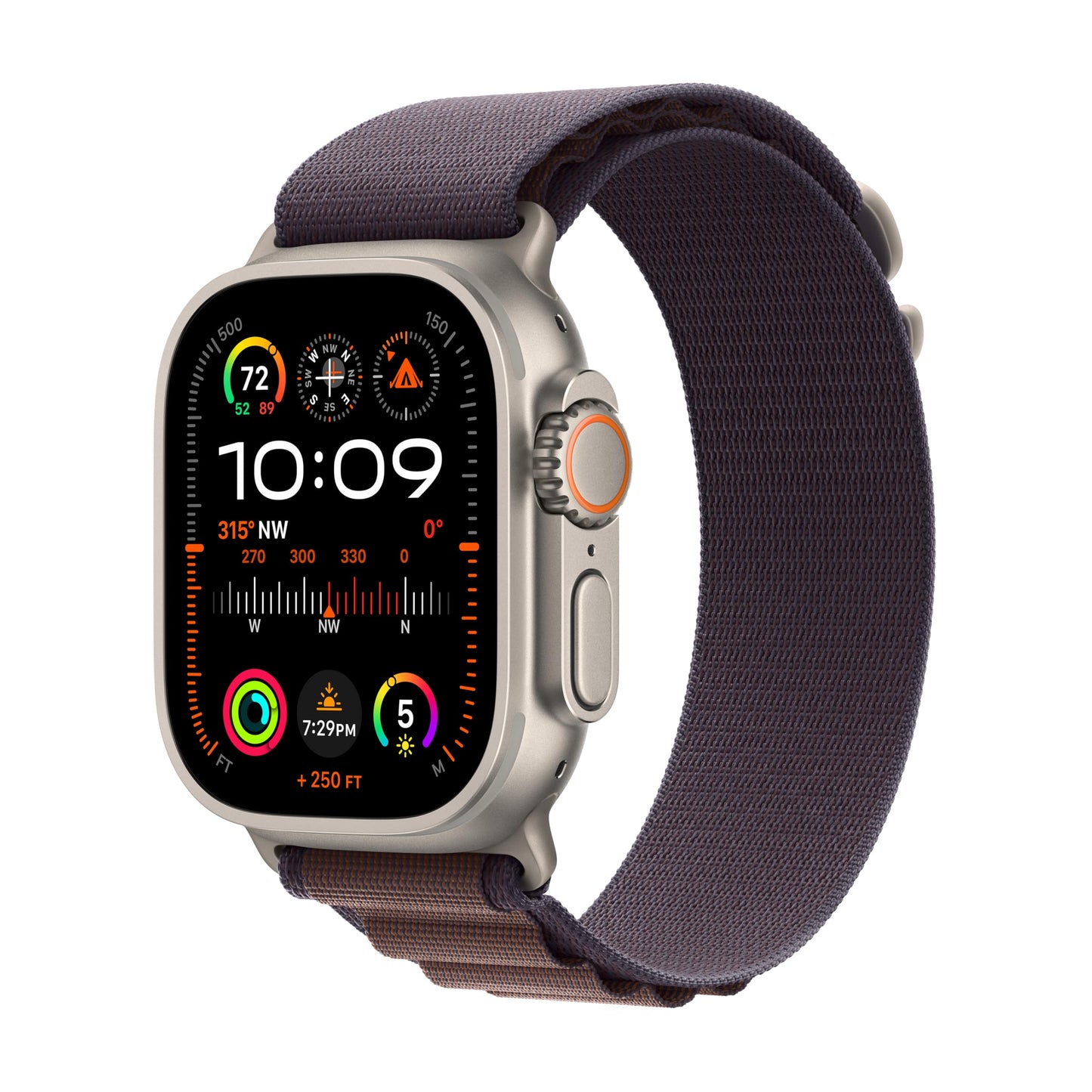 Apple Watch Ultra 2 [GPS + Cellular, 49mm] - Titanium Case with Blue Ocean Band, One Size (Renewed)