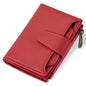 Airkit Small Wallet Women RFID Blocking Soft Leather Bifold Compact Card Holder Wallet for Women with Zipper Coin Pocket 4 ID Window