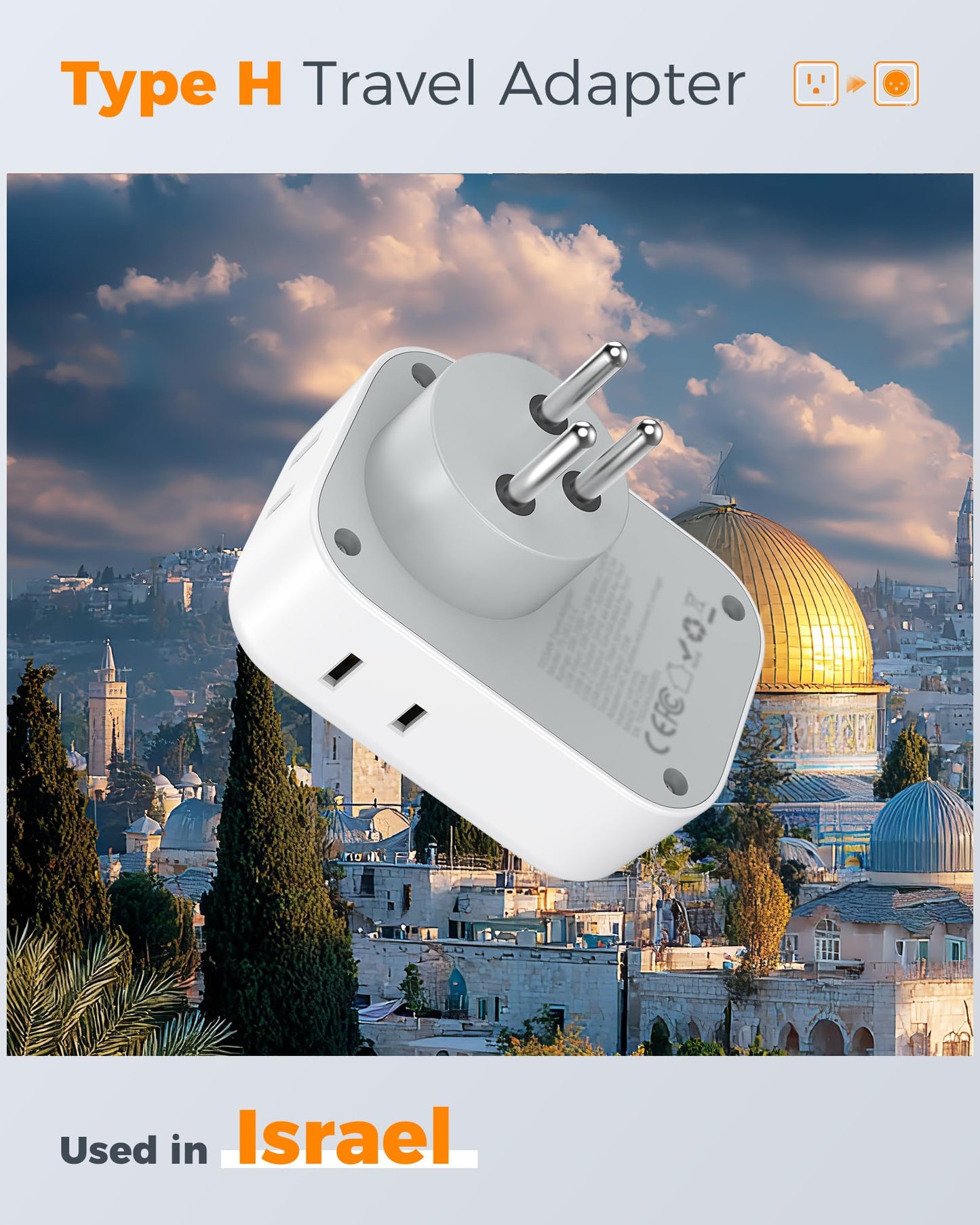 TESSAN 2 Pack European Travel Plug Adapter, Europe Power Converter