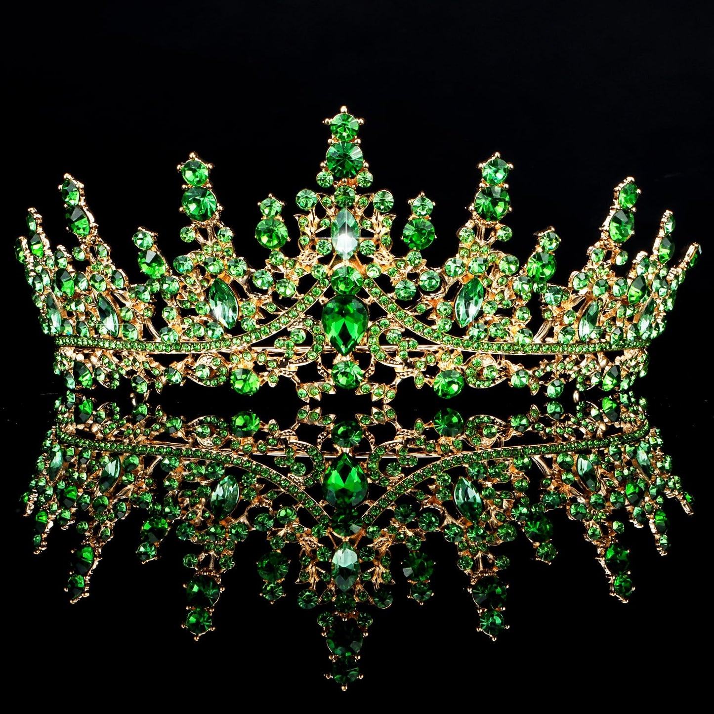 TOBATOBA Silver Wedding Crystal Tiaras and Crowns for Women, Bride Royal Queen Headband Princess Quinceanera Headpieces for Birthday Prom Pageant Party