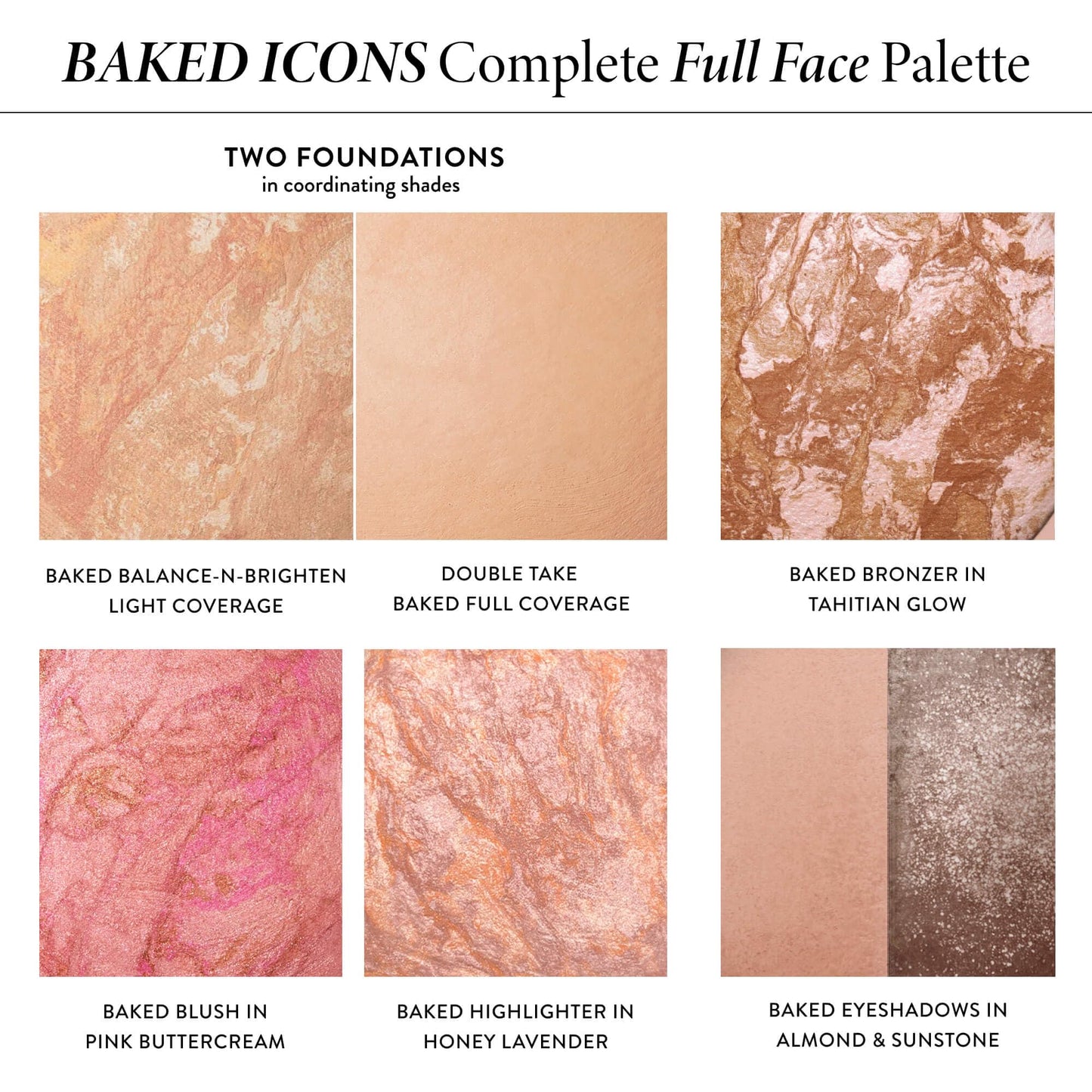 LAURA GELLER Baked Icons Complete Full Face Palette, Light | All-in-One Makeup Palette with Baked Foundations, Blush, Bronzer, Highlighter, Eyeshadows | Coverage for Mature Skin | Travel-Friendly