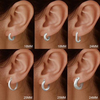 ALLHOLA 6 Pairs 14K Gold Plated Hoop Earrings for Women Trendy Chunky Lightweight Hoop Earrings Multipack Hypoallergenic, Thick Twisted Huggie Hoops Earring Set Jewelry for Gifts
