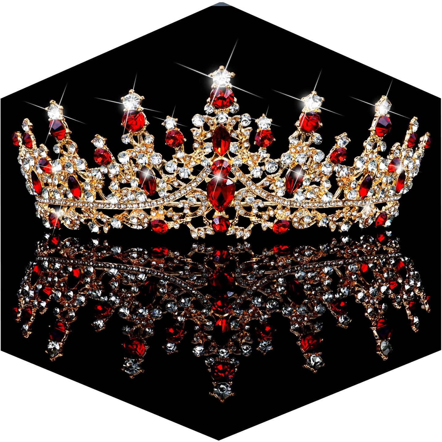 TOBATOBA Silver Wedding Crystal Tiaras and Crowns for Women, Bride Royal Queen Headband Princess Quinceanera Headpieces for Birthday Prom Pageant Party