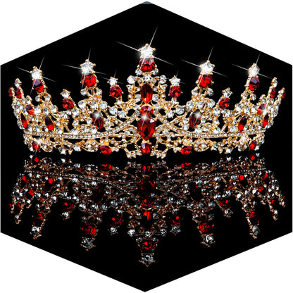 TOBATOBA Silver Wedding Crystal Tiaras and Crowns for Women, Bride Royal Queen Headband Princess Quinceanera Headpieces for Birthday Prom Pageant Party