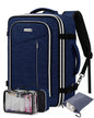 Travel Carry On 17.5" Laptop Expandable Backpack for Men Women, Personal Item Bag Waterproof Airline Approved with USB Charging Hole 3 Packing Cubes, Large Weekender Daypack Business Luggage Suitcase