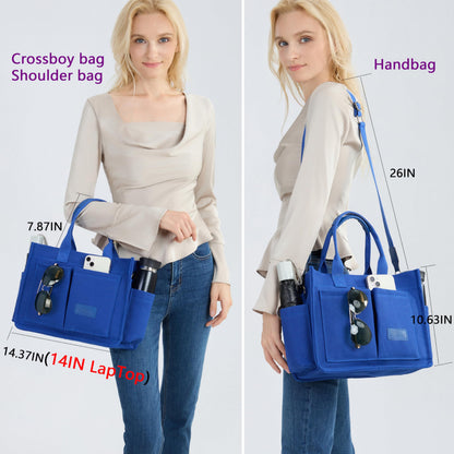ZHMO Canvas Tote Bag for Women,Women's Bags Crossbody Bags Work Laptop Tote Bag Large Handbags Purse for Travel Nurse Teacher