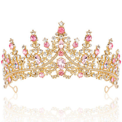 TOBATOBA Silver Wedding Crystal Tiaras and Crowns for Women, Bride Royal Queen Headband Princess Quinceanera Headpieces for Birthday Prom Pageant Party