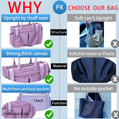 ZHMO Canvas Tote Bag for Women,Women's Bags Crossbody Bags Work Laptop Tote Bag Large Handbags Purse for Travel Nurse Teacher