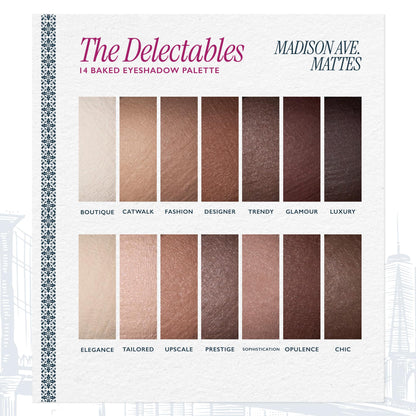 LAURA GELLER NEW YORK The Delectables Timeless Tones Baked Eyeshadow Palette | 14 Pigmented Eyeshadows Blendable Everyday Look