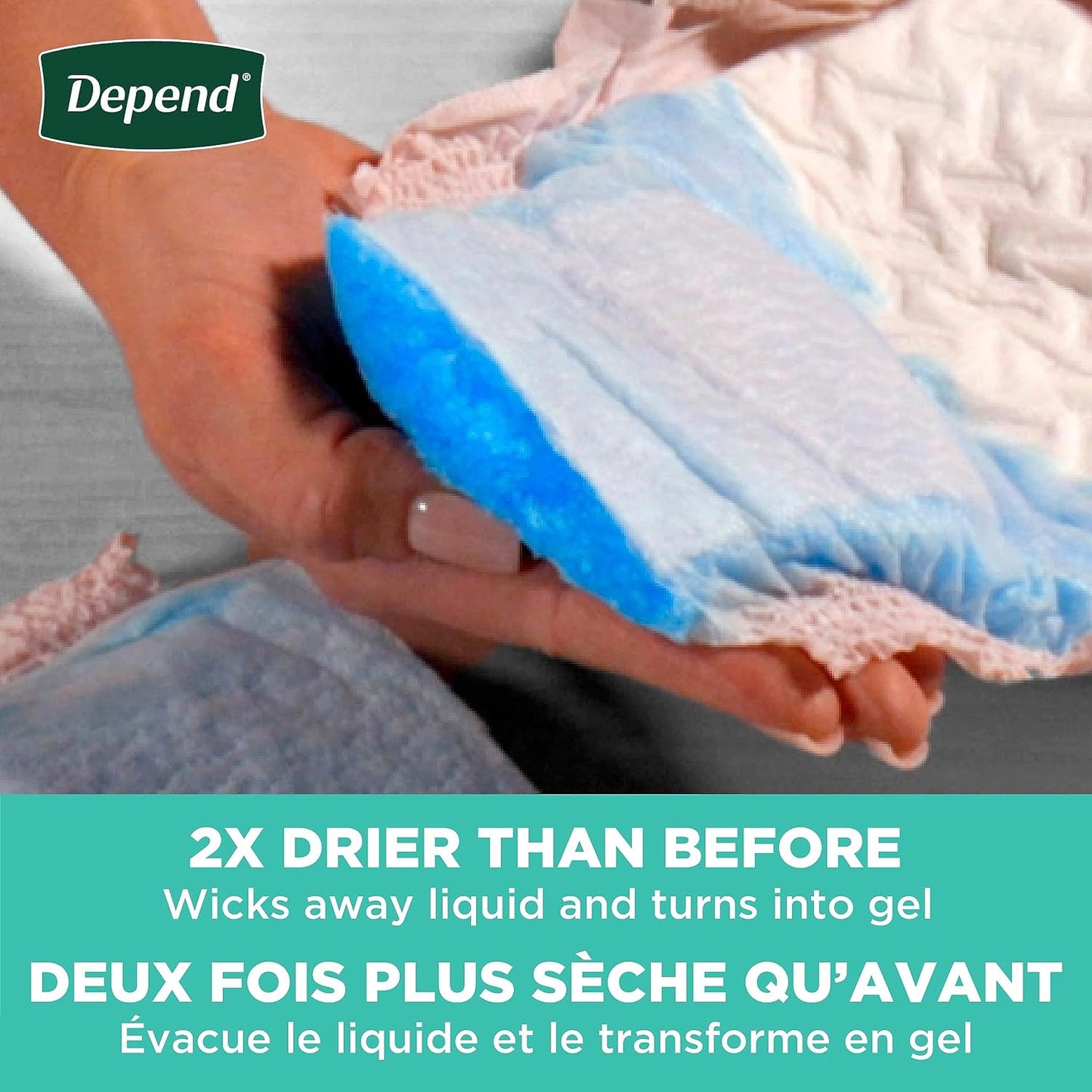 Depend Fresh Protection Adult Diapers, Incontinence Underwear for Women, Disposable, Maximum, XXL, Blush, 44 Count (2 Packs of 22), Packaging May Vary