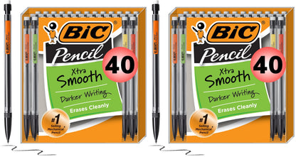 BIC Xtra Smooth Bright Edition Mechanical Pencils, 0.7 mm Medium Point, Bulk School Supplies for Students and Teachers, 40-Count Pack