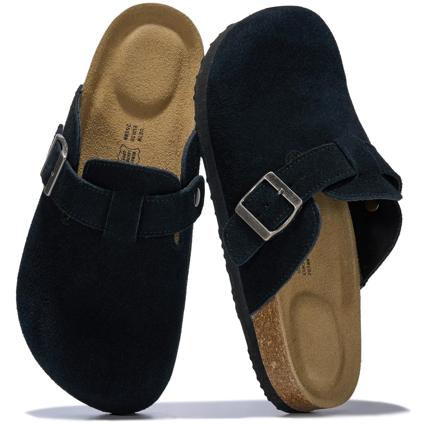 Project Cloud 100% Genuine Leather Footbed Clogs for Women - Memory Foam Arch Support Slippers for Women - Trendy Slip-ons Women's Mules & Clogs Sandals