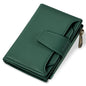 Airkit Small Wallet Women RFID Blocking Soft Leather Bifold Compact Card Holder Wallet for Women with Zipper Coin Pocket 4 ID Window