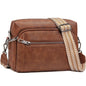 Small Leather Crossbody Bags for Women Anti theft Purses and Handbag Shoulder Hangbag with Wide Strap Tassel