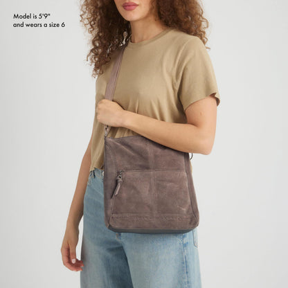 The Sak Lucia Leather Crossbody Purse - Premium Leather Women's Handbag for Everyday & Travel - Cross Body Bag With Zipper