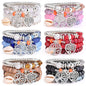 Bohemian Bracelet Sets for Women - 6 Sets Stackable Stretch Bracelets Multi-color Boho Jewelry for Women Hippie Bracelets Dainty Jewelry