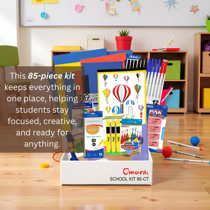 70 Piece Back to School Supplies Kit for Middle & High School Students Grades 7-12, Complete Student Supply Bundle with Binder, Notebooks, Folders, Pens, Pencils, Highlighters & Classroom Essentials