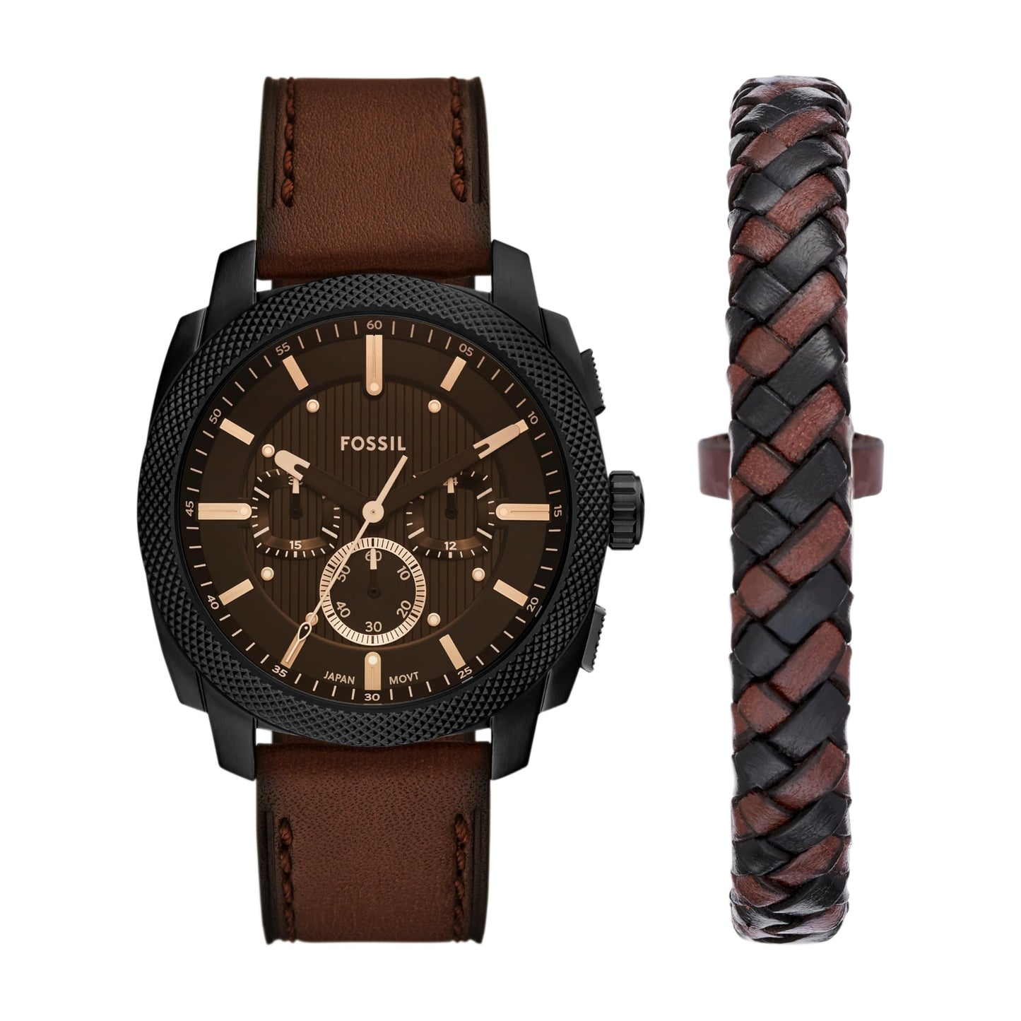 Fossil Men's Watch, Machine Stainless Steel Chronograph Watch for Men