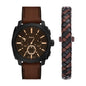 Fossil Men's Watch, Machine Stainless Steel Chronograph Watch for Men