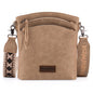 Montana West Multi Zip Pocket Crossbody Bag With Guitar Strap