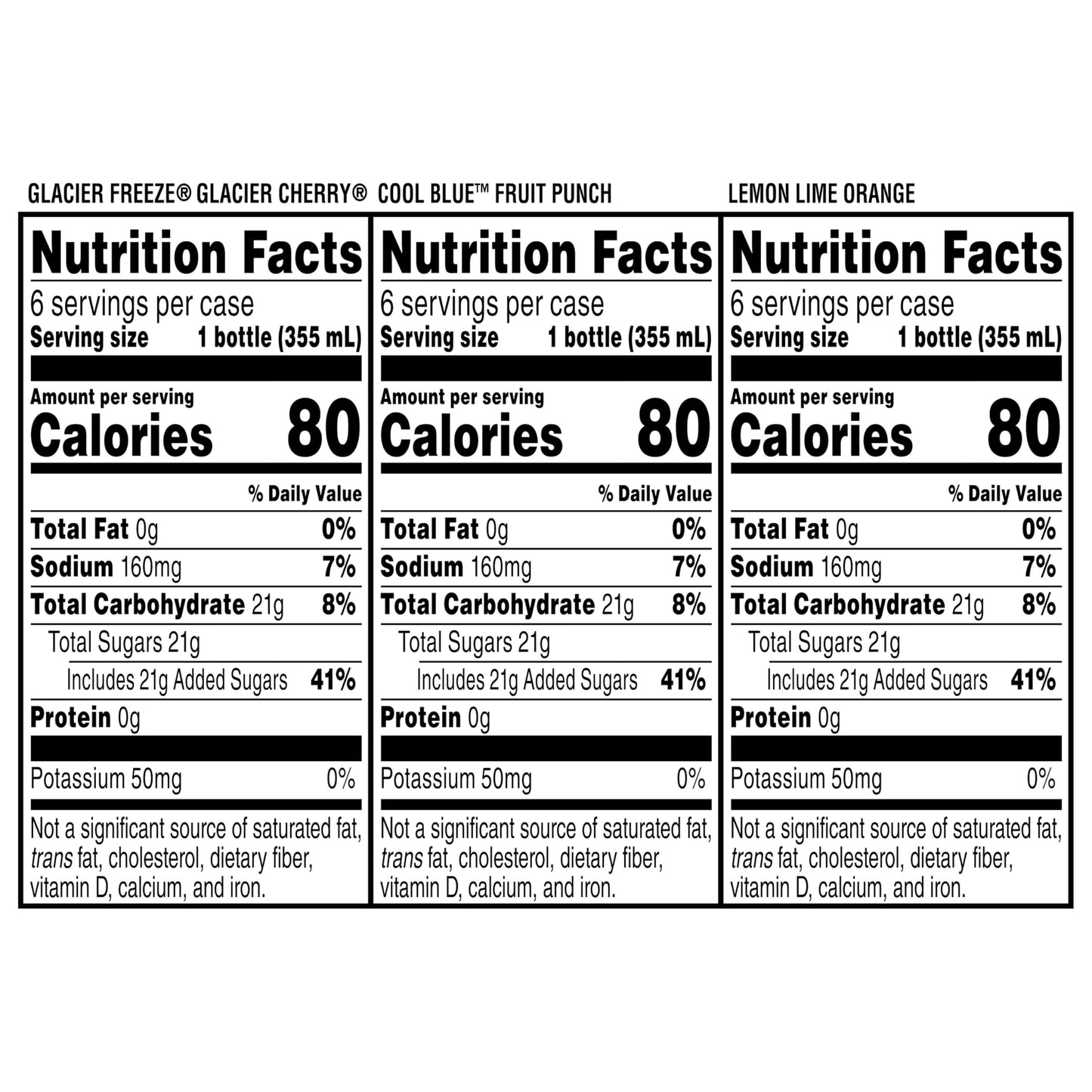 Gatorade Thirst Quencher, Fruit Punch, Glacier Cherry, Cool Blue Variety Pack, 12 Fl Oz (Pack of 18)