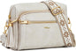 Small Leather Crossbody Bags for Women Anti theft Purses and Handbag Shoulder Hangbag with Wide Strap Tassel