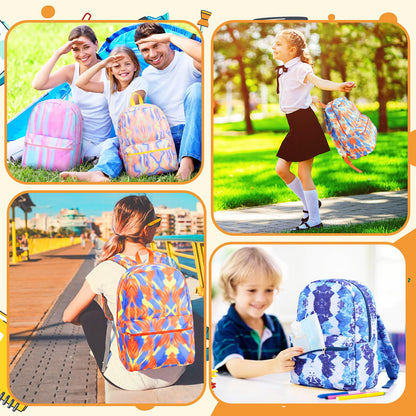 Amylove 12 Pack Backpack in Bulk 17 inch Lightweight Outdoor Travel Bag Classic Bookbags Bulk for Travel Middle High (Colorful,Lovely)