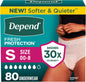 Depend Fresh Protection Adult Diapers, Incontinence Underwear for Women, Disposable, Maximum, XXL, Blush, 44 Count (2 Packs of 22), Packaging May Vary