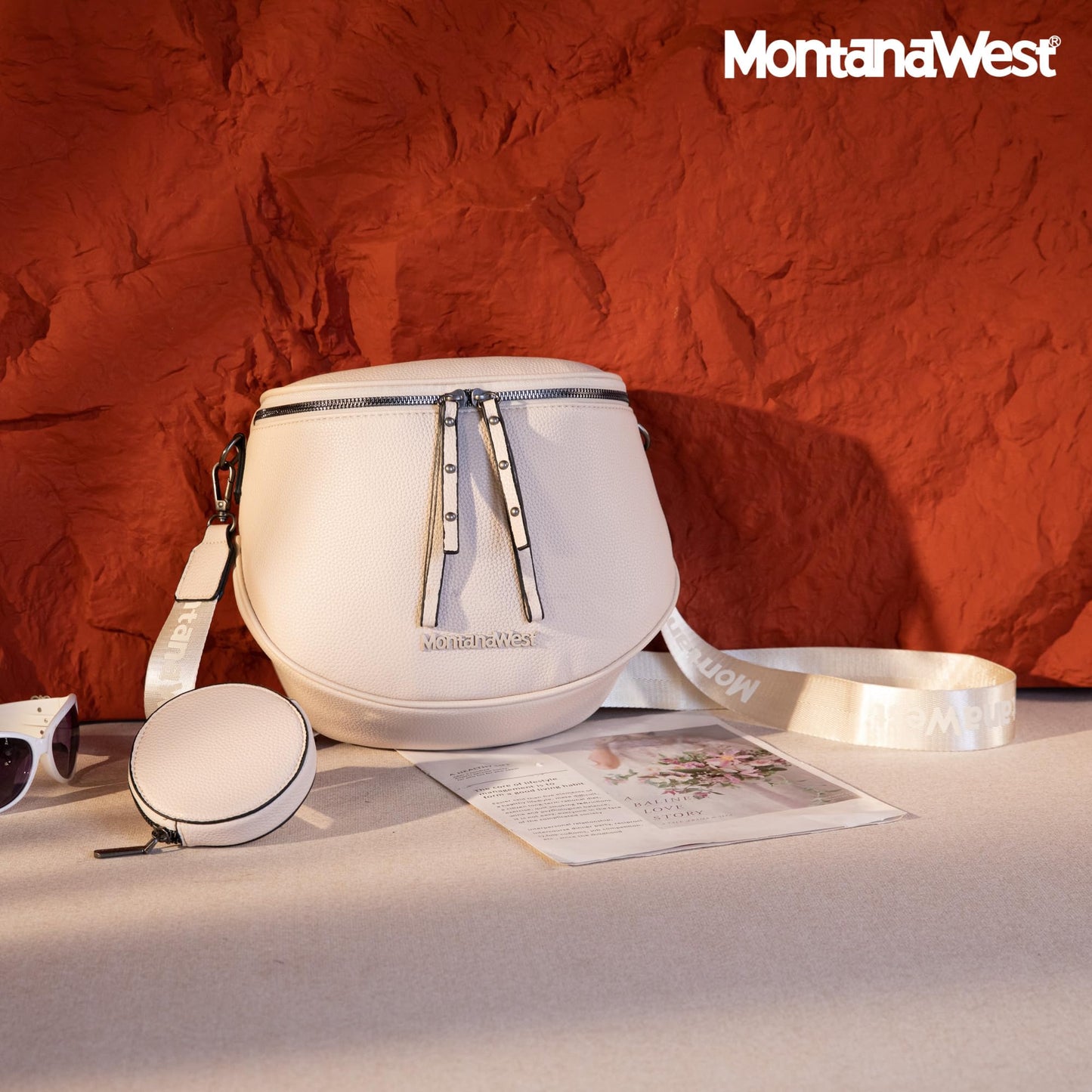 Montana West Crossbody Bag for Women, Large Bum Bag Purse Soft Vegan Leather Travel Fanny Pack with Coin Purse