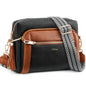 Small Leather Crossbody Bags for Women Anti theft Purses and Handbag Shoulder Hangbag with Wide Strap Tassel