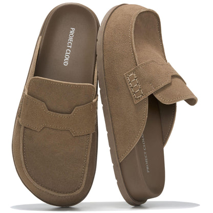 Project Cloud 100% Genuine Leather Slip On Womens Clogs 2026 (Foamy) | Plush & Soft Insole with Arch Support for Comfort; Non Slip Mules & Clogs for Women Footwear; Water Resistant Women Shoes