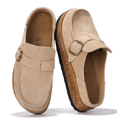 Project Cloud 100% Genuine Leather Moccasin Style Clogs for Women (Carline) | Memory Foam Insole for Comfortability; Non-Slip and Durable Womens Clogs; Lightweight and Water-Resistant Mules for Women