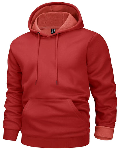 MAGCOMSEN Men's Active Hoodies Fleece Lined Sweatshirts Casual Athletic Workout Pullover With Kangaroo Pocket
