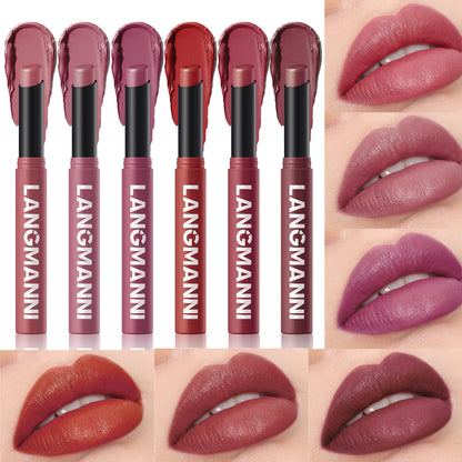 12Pcs Velvet Matte Lipstick Set, Nude to Dark Shades, Long-Lasting,Color A | Highly pigmented matte color, smooth creamy glide, waterproof wear, nude-to-dark tones, ideal for daily makeup or gifting