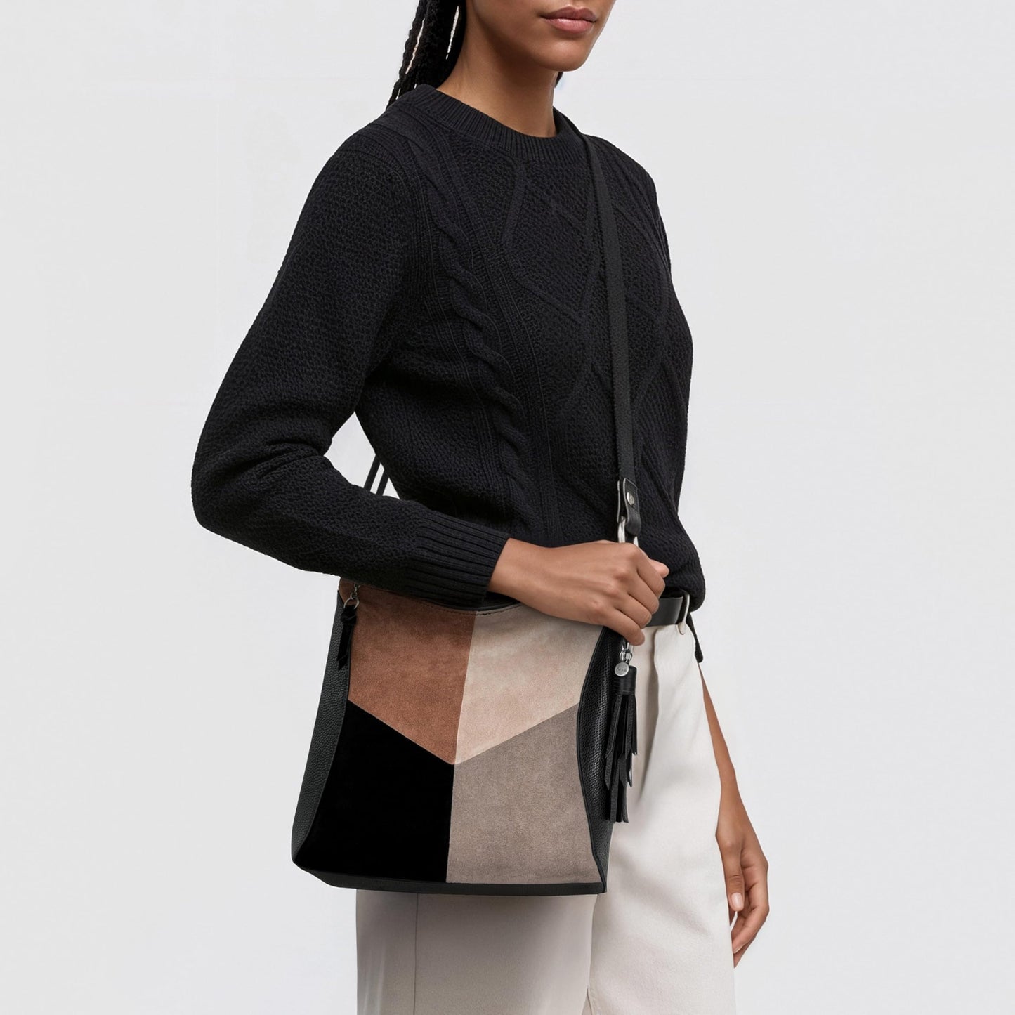 The Sak Lucia Leather Crossbody Purse - Premium Leather Women's Handbag for Everyday & Travel - Cross Body Bag With Zipper