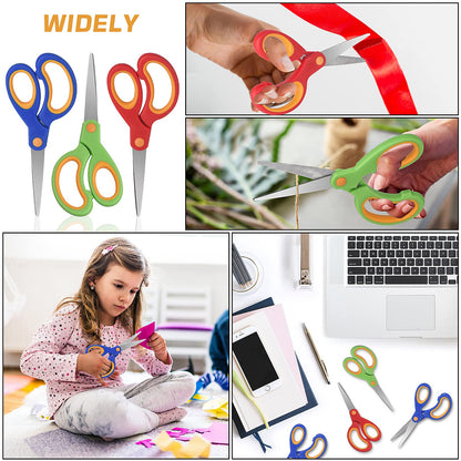 ELECKEY Scissors for School Kids Student, Kids Scissors 36 Count Bulk Set Teacher Pack(Rounded-tip, Blunt), 5 Inch | for Classroom, Teacher Pack, Rounded-tip, Blunt