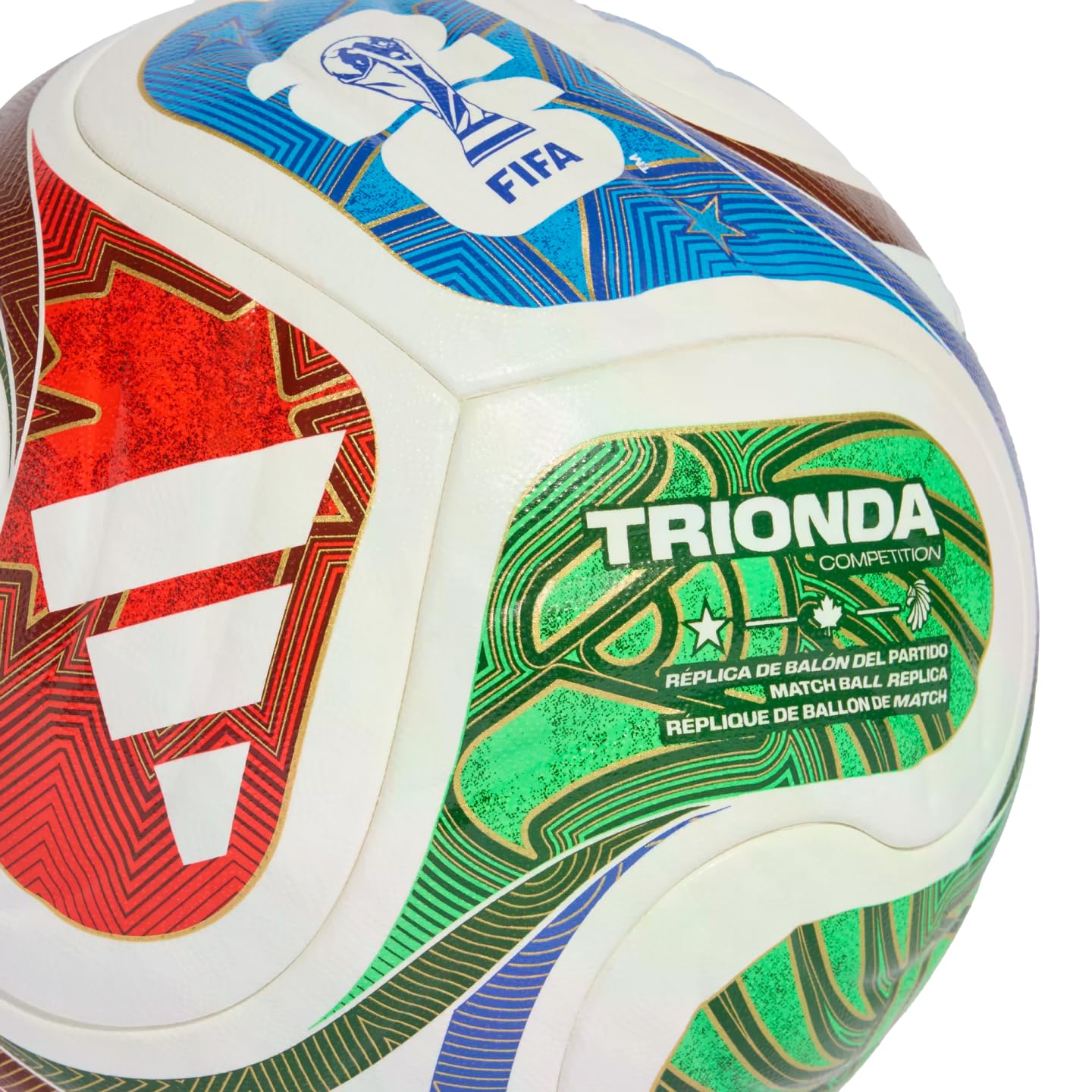 adidas World Cup 2026 Competition Ball - Inspired by la Ola Wave Design, Seamless Surface for Precision and Stability, FIFA Quality Pro