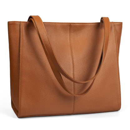 befen Genuine Leather Tote Bag for Women Work, Women's Leather Shoulder Bags Purses Satchel Handbags with Laptop Compartment