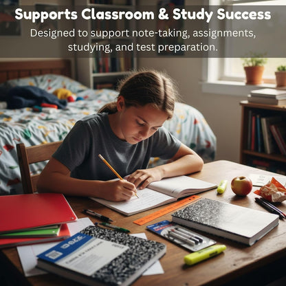 70 Piece Back to School Supplies Kit for Middle & High School Students Grades 7-12, Complete Student Supply Bundle with Binder, Notebooks, Folders, Pens, Pencils, Highlighters & Classroom Essentials