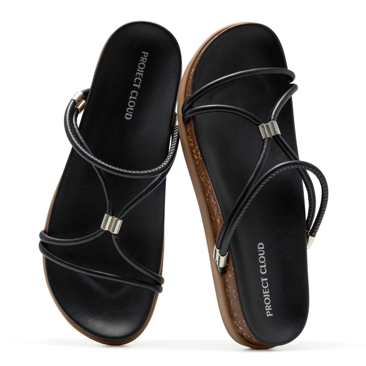 Project Cloud Summer Slides for Women 2026 with Plush and Soft Insole Womens Sandals Comfortable - Non-Slip and Lightweight Sandals Women Footwear