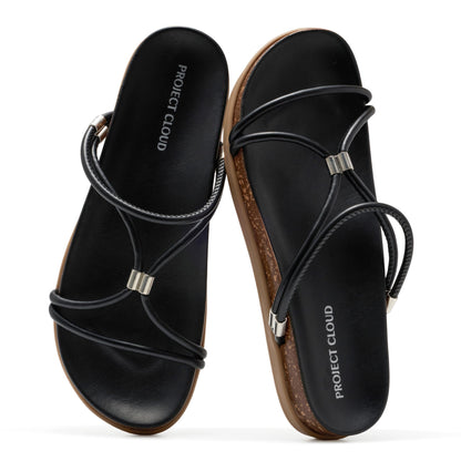 Project Cloud Summer Slides for Women 2026 with Plush and Soft Insole Womens Sandals Comfortable - Non-Slip and Lightweight Sandals Women Footwear