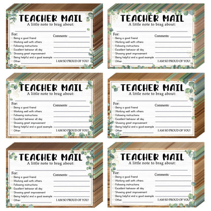 60Pcs Teacher Mail Notes to Parents, Boho Happy Mail from Teacher, Brag Cards for Students Behavior Classroom Must Haves to Send Home for Preschool Kindergarten Elementary School Supplies (Boho)