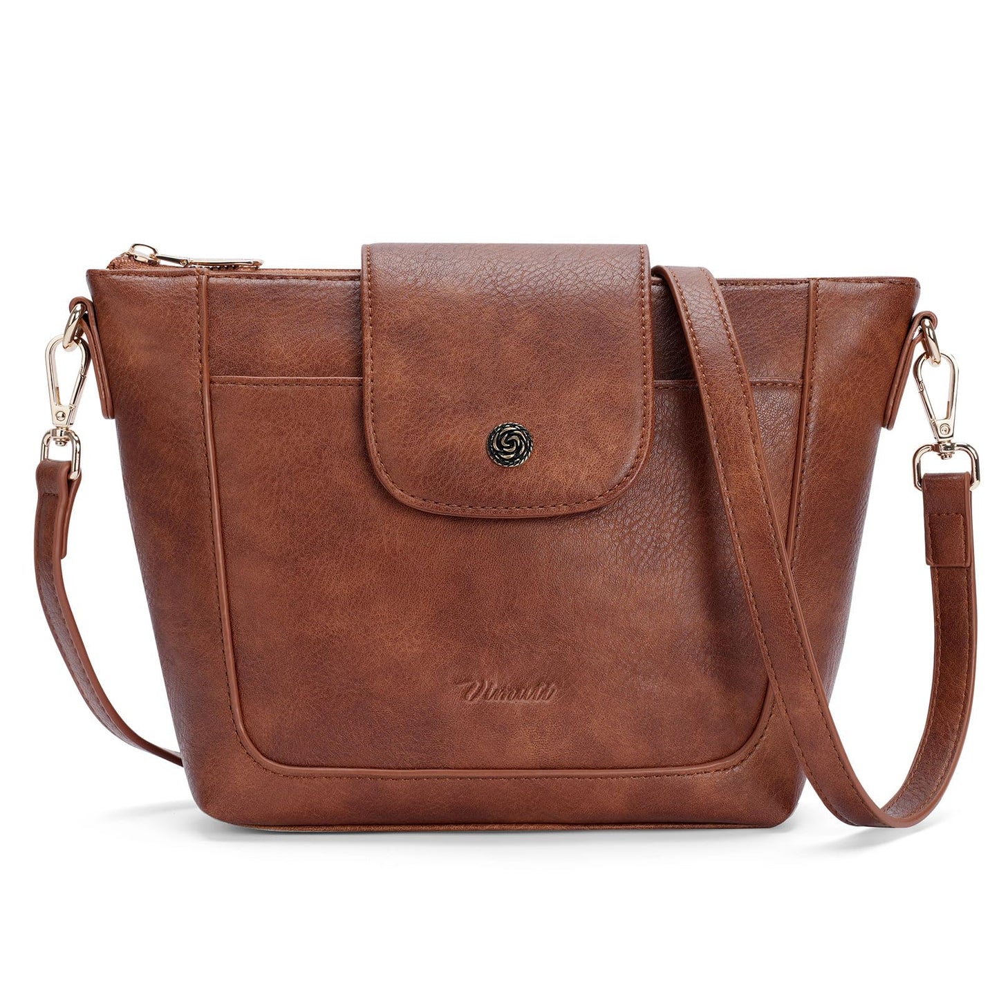 Crossbody Purses for Women Vegan Leather Small Crossbody Bags with Adjustable Strap Lightweight Travel Shoulder Bag