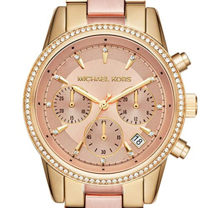 Michael Kors Bryant Chronograph Women's Watch, Stainless Steel and Pavé Crystal Watch for Women