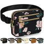 Capolo Fanny Packs for Women Fashion Waist Packs Bag with Adjustable Strap and 4 Zipper Pockets Waterproof Everywhere Crossbody Belt Bag for Workout Running Travelling(Black)